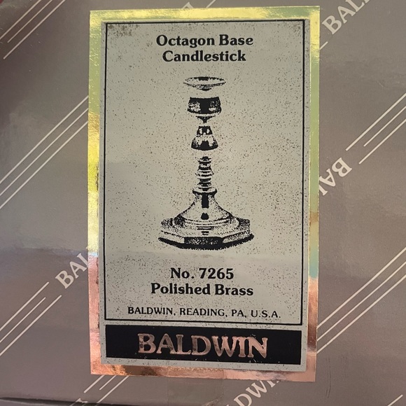 Vintage Baldwin Brass Candlestick 5” with Box. - Picture 4 of 4